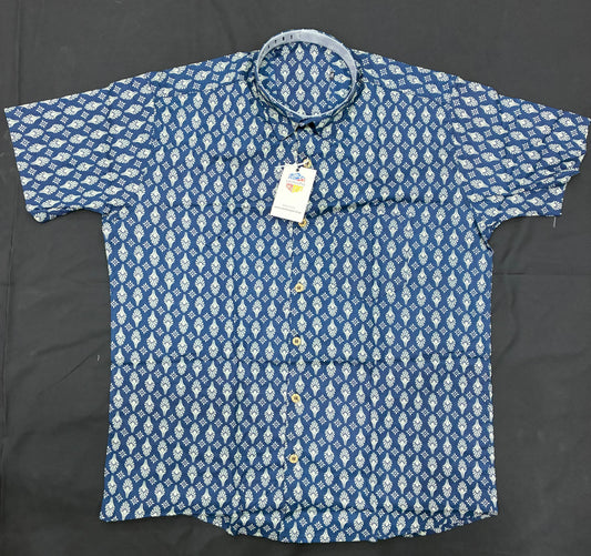 Blue half-shirt